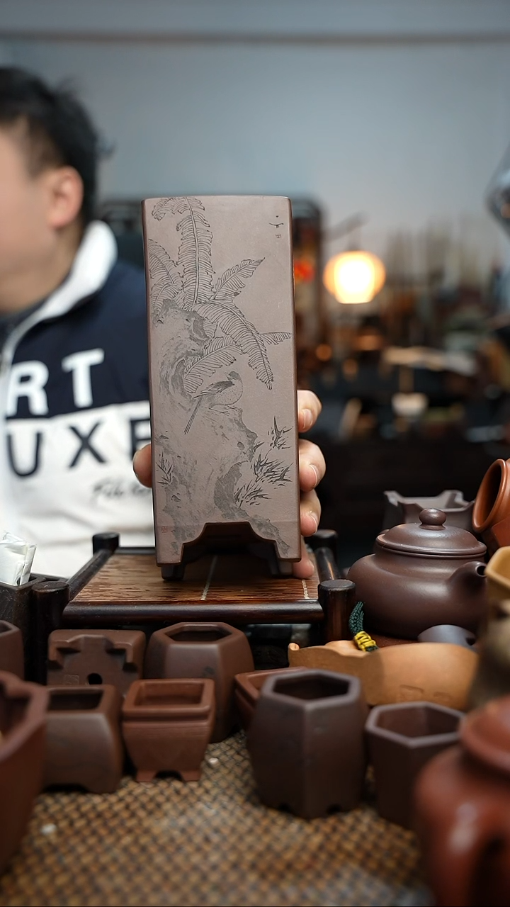 紫砂花盆景長木軒精品紫砂