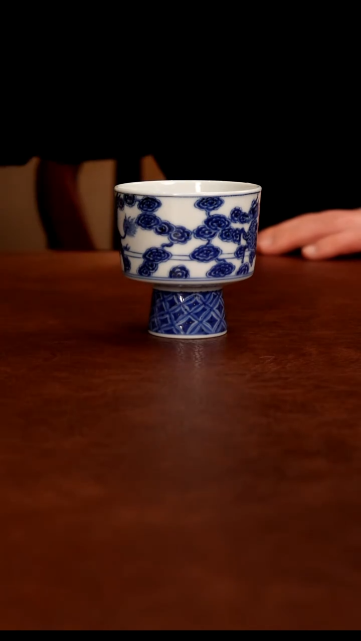 摆件陶景德镇瓷器，青花瓷手绘茶具~