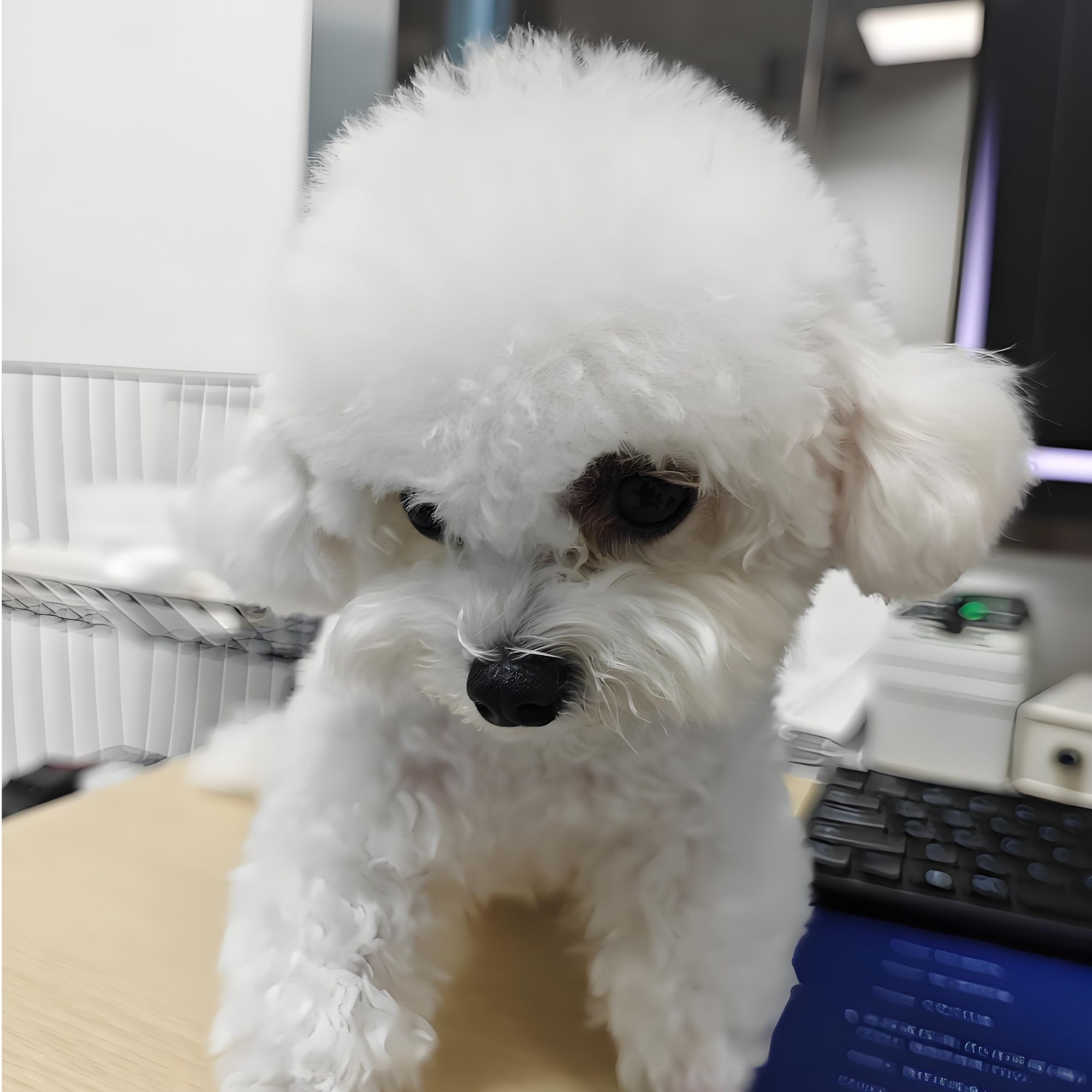 活体纯白卷毛韩版萌宠家庭陪伴犬包邮比熊幼犬小型犬混血