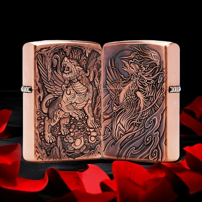ZIPPO/之宝紫铜机【天禄凤凰】7正品煤油打火机KF-DF