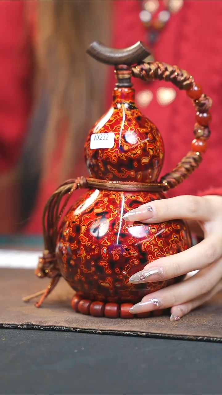 【闪购商品】WX232漆艺酒葫芦不包手串及旋转底座