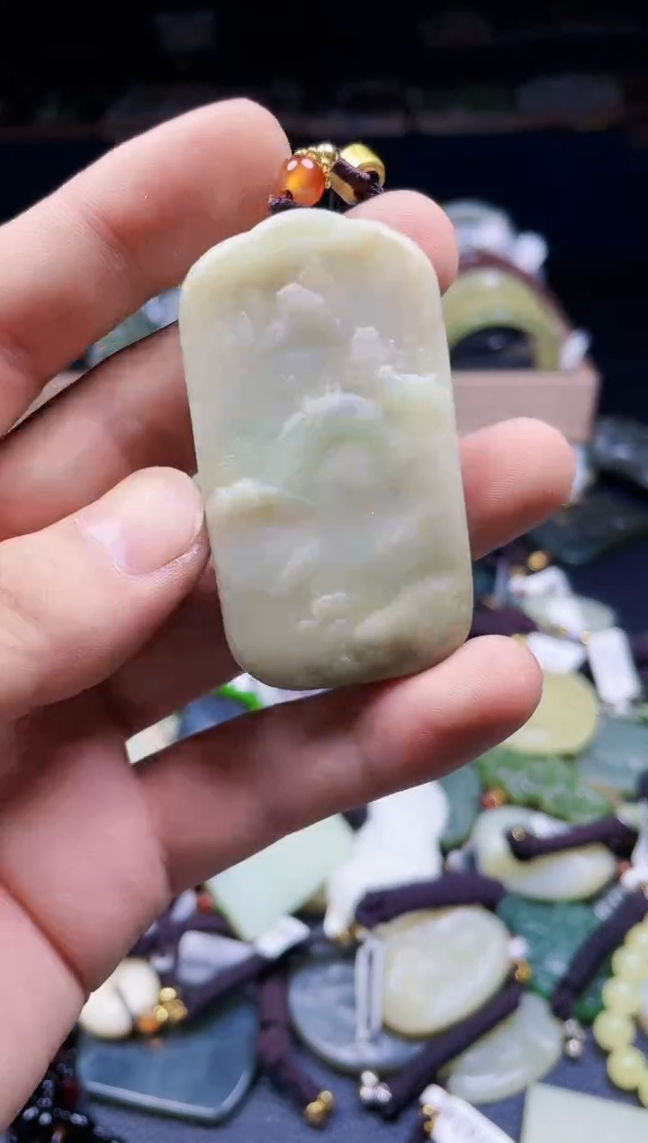 和田玉未镶嵌颈饰拍一发一拍一发一