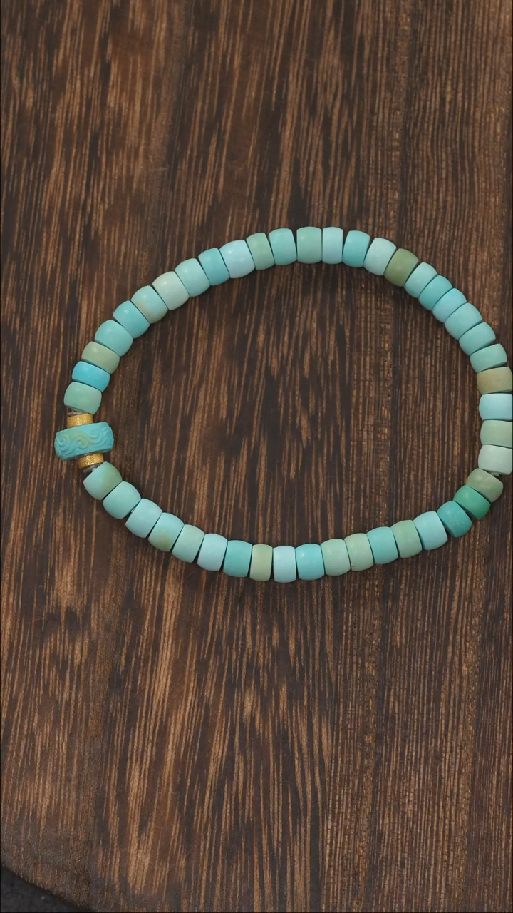 【闪购商品】绿松石手链18K金镶嵌多样性发货