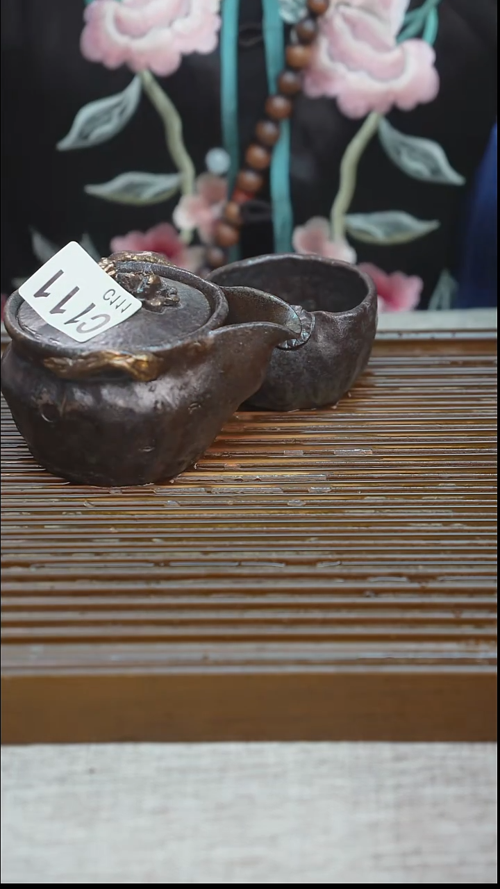 纯手工粗陶茶具每一只不一样