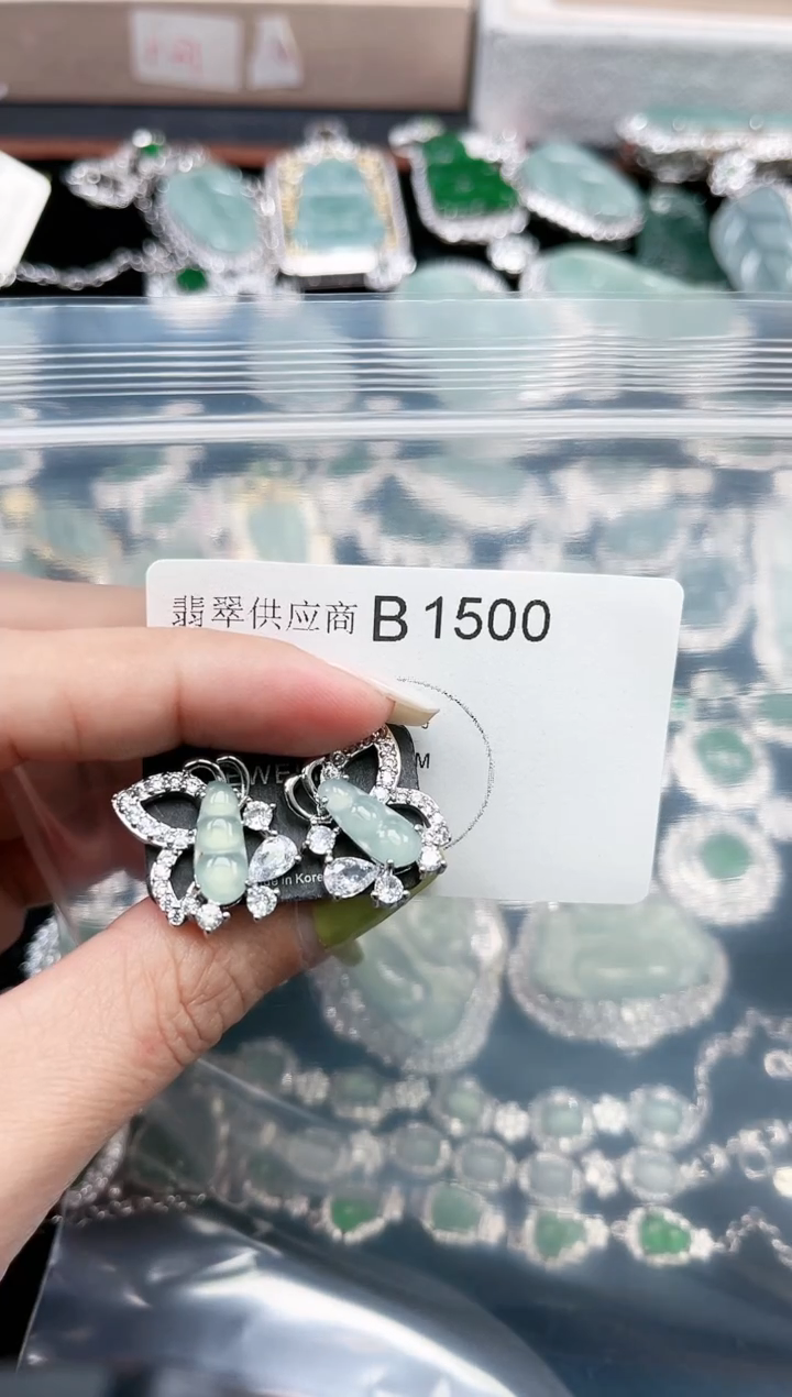 【闪购商品】翡翠颈饰未镶嵌赠皮绳1500