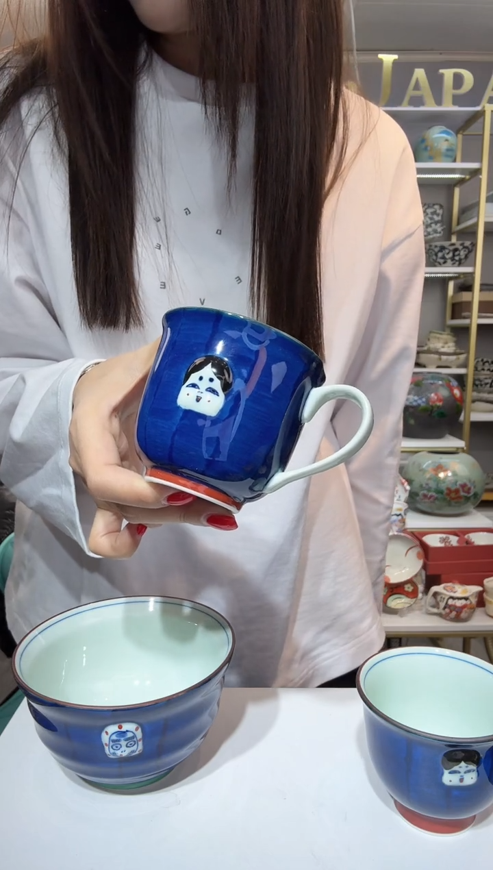 陶瓷有田烧福峰窑阿多福茶杯220ml一只