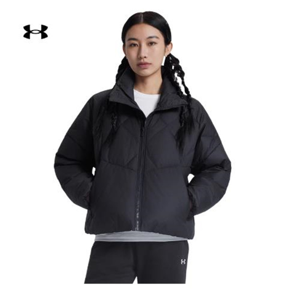 安德玛 6003971-001 UA Elicit女6子蓬保暖运动休闲短款羽绒服