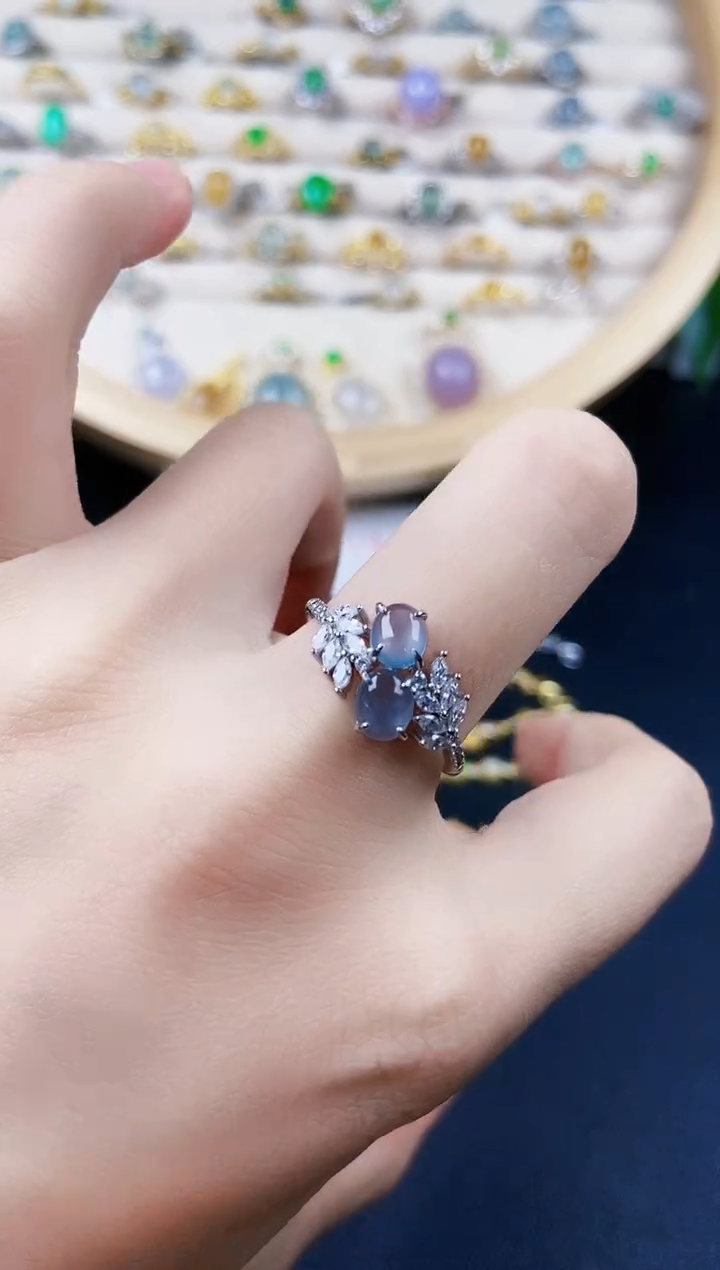 【闪购商品】翡翠戒指银S925镶嵌154154151