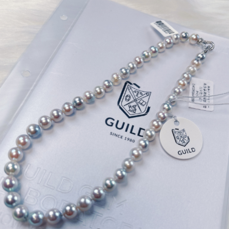 【王公子】海水珍珠/真多麻全珠链/8-9MM/合金/带吉儿德大证