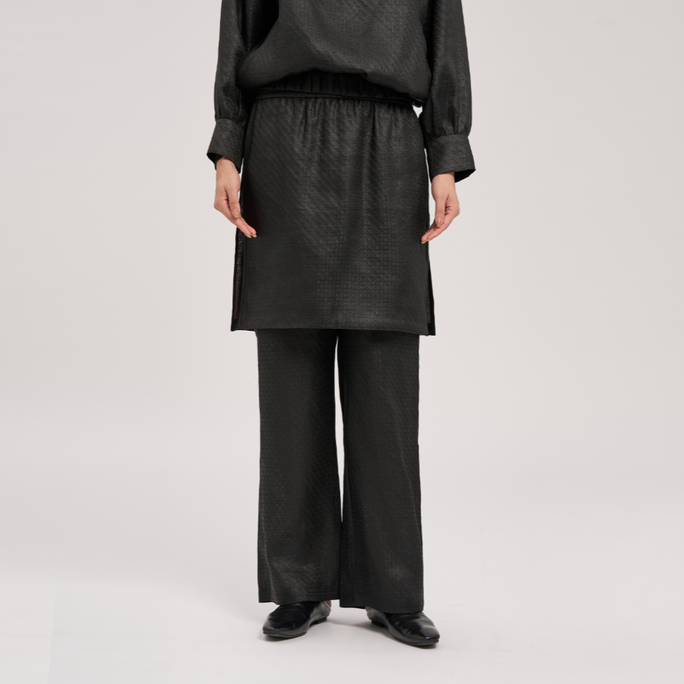 【栖香锦】时装周秀款 香云纱 大阳花 马面裤