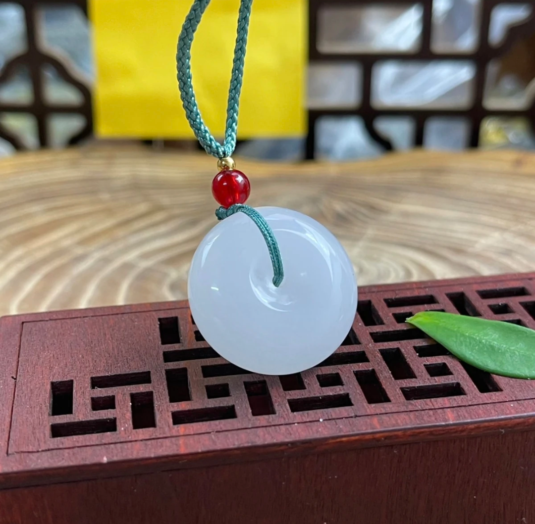 和田白色平安扣工艺百搭简约送人E006