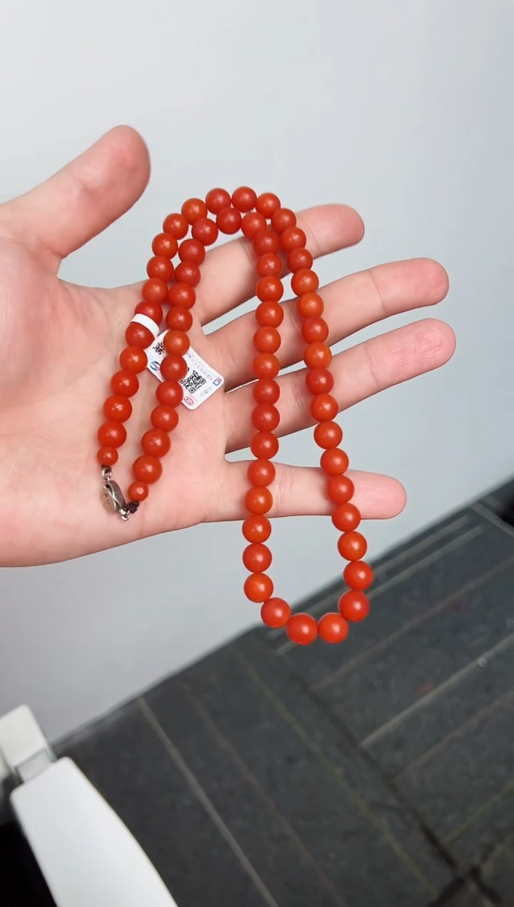 【闪购商品】南红玛瑙项链未镶嵌阿东寨妈妈链8+