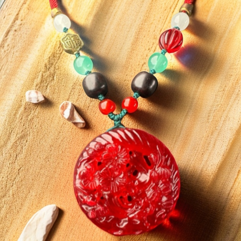  cy55红色镂空高端圆牌