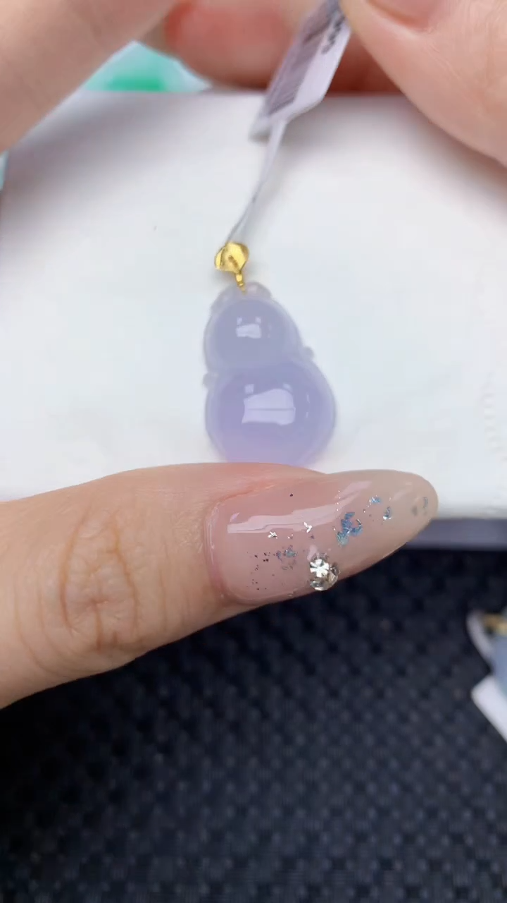 颈饰18K金镶嵌翡翠天然缅甸翡翠a货百元以上9元证书费自理