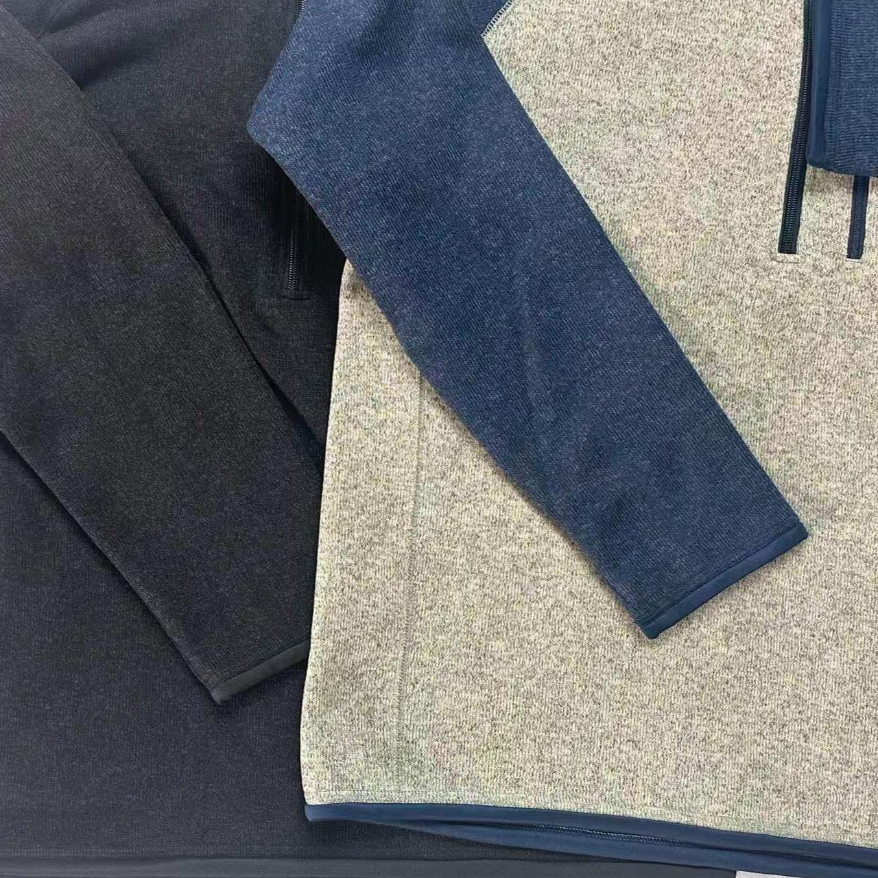 男士双色休闲半拉链卫衣 吧