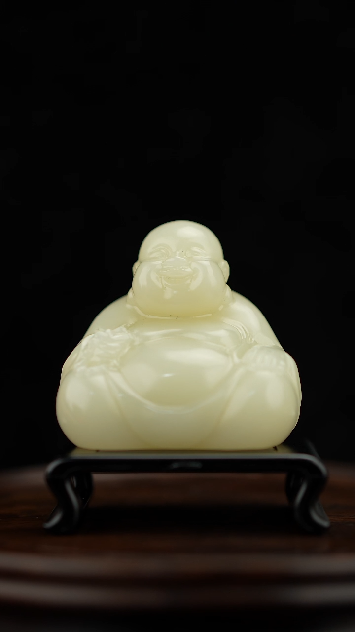 玉【笑迎天下】天然玉石摆件