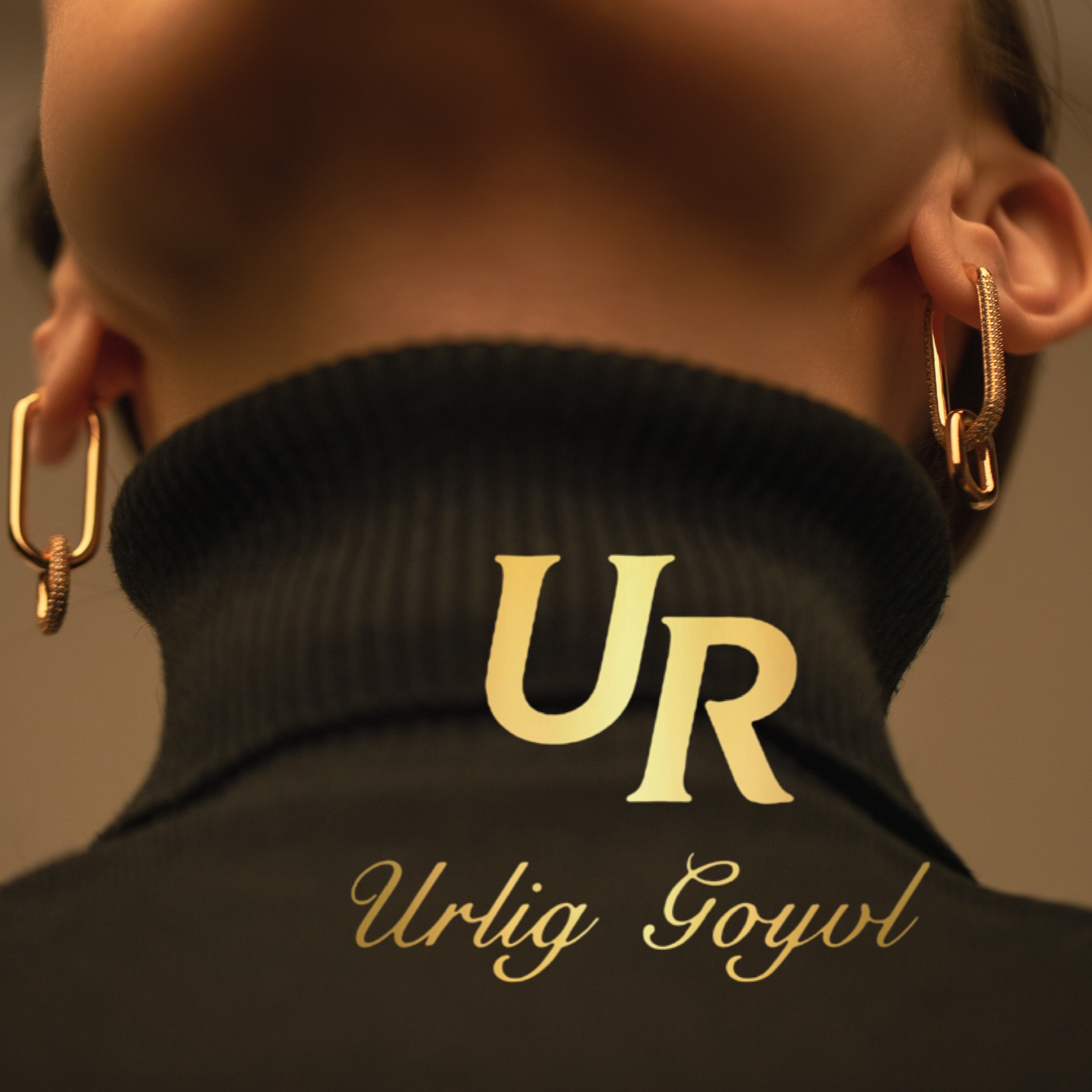 合金锆石耳饰 UR【顺丰包邮-无运费险】AB版摩登钻环 玫瑰金色 耳饰