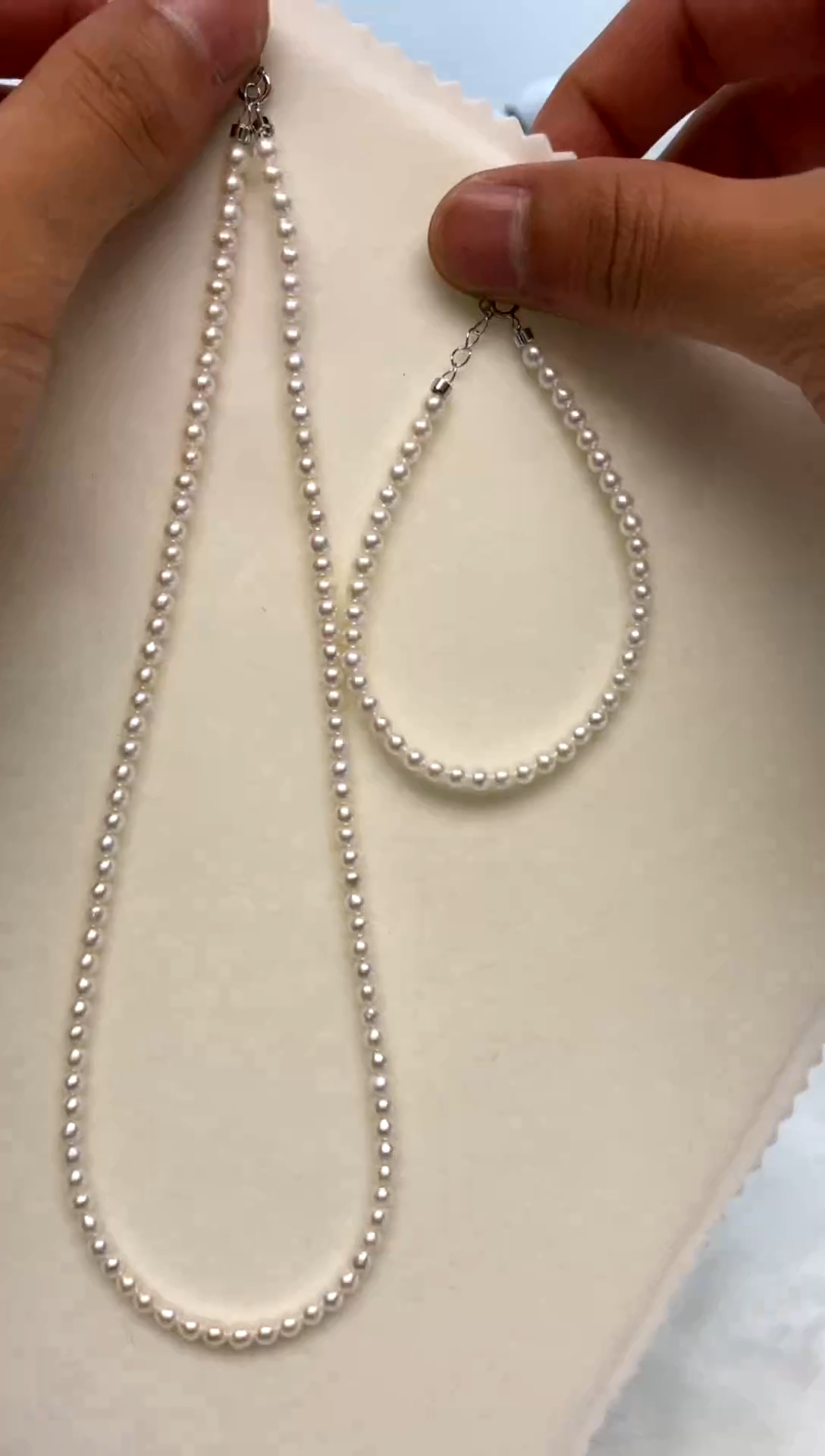 银S925镶嵌项链手链淡水珍珠 