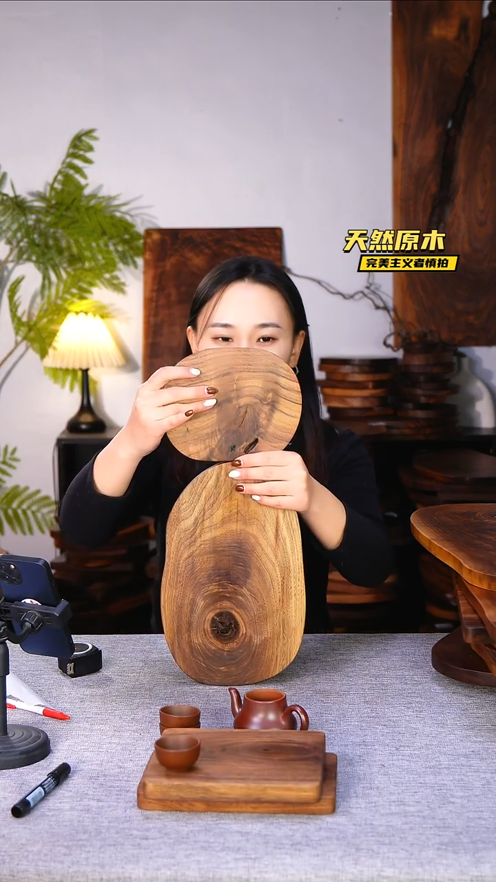 木北美黑胡桃原木.干裂疤结不属于商品质量问题完美主义者慎拍