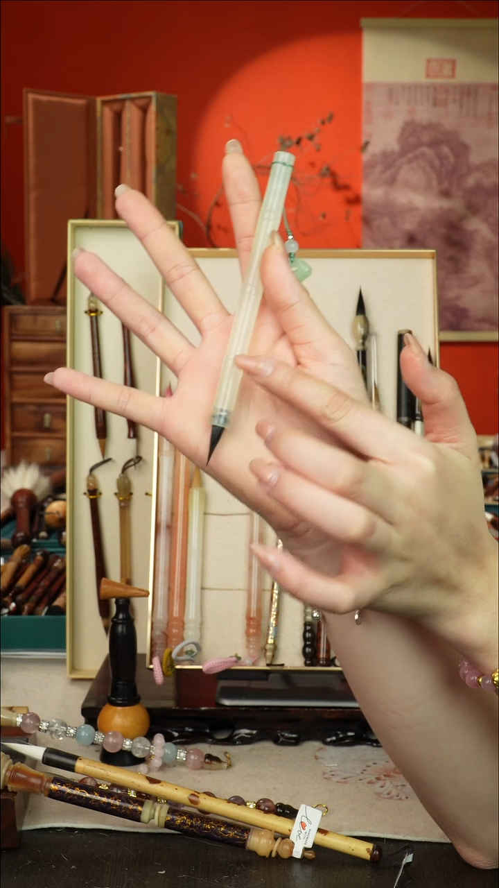 307号闪孤品高货毛笔链接 清水试笔 蘸墨不退