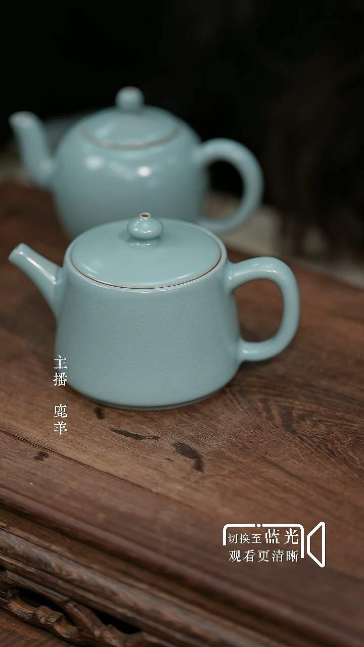 戒*井栏壶-王国奇手签款-天青-微瑕-羊