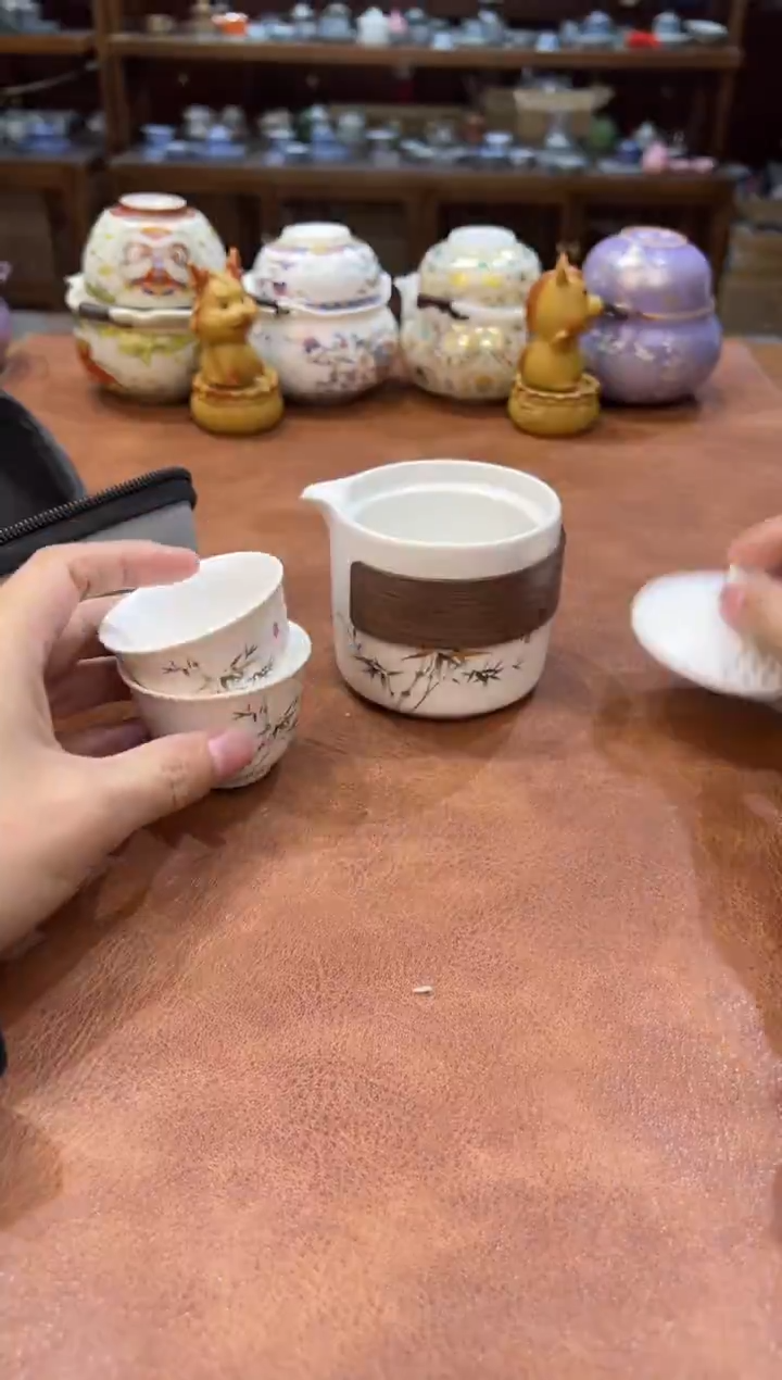 真的很便宜会开片的旅行茶具