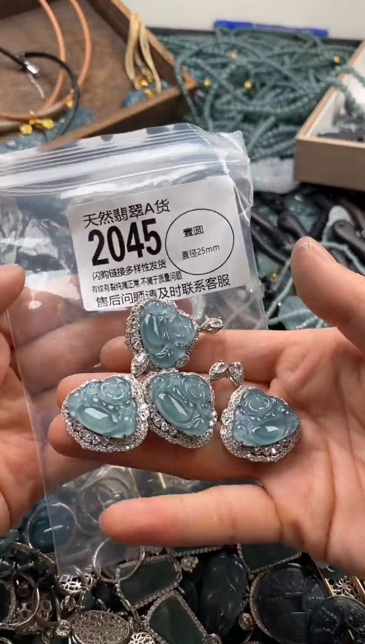 【闪购商品】翡翠颈饰未镶嵌多样性发其一2045