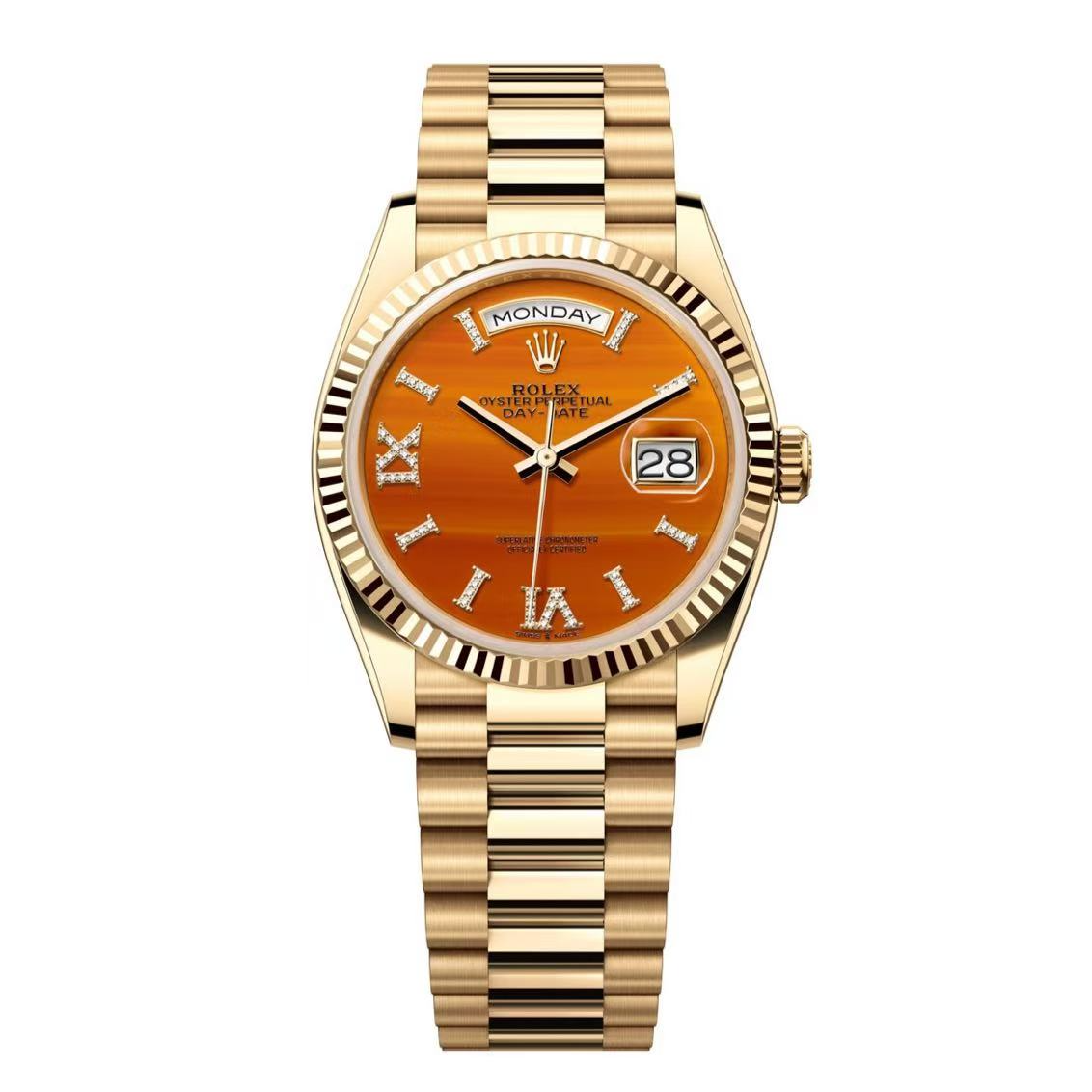 99新 Rolex/劳力士 星期日历型m128238-0088红玉髓 二手全套全长