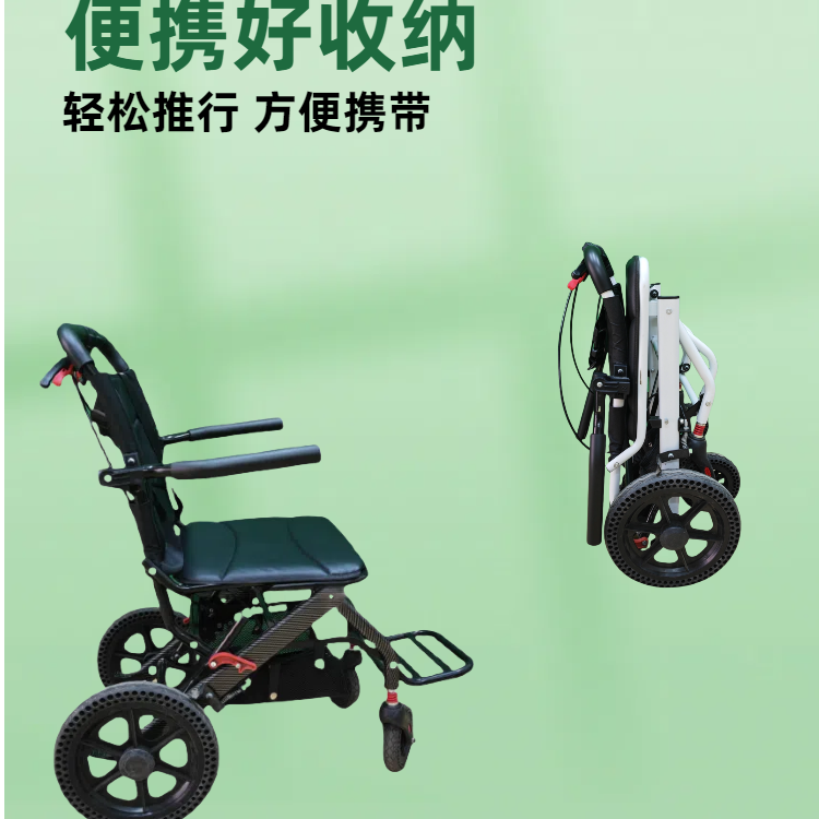 老年手动购物车可推可坐可折叠老年可折叠便携式轻便代步车