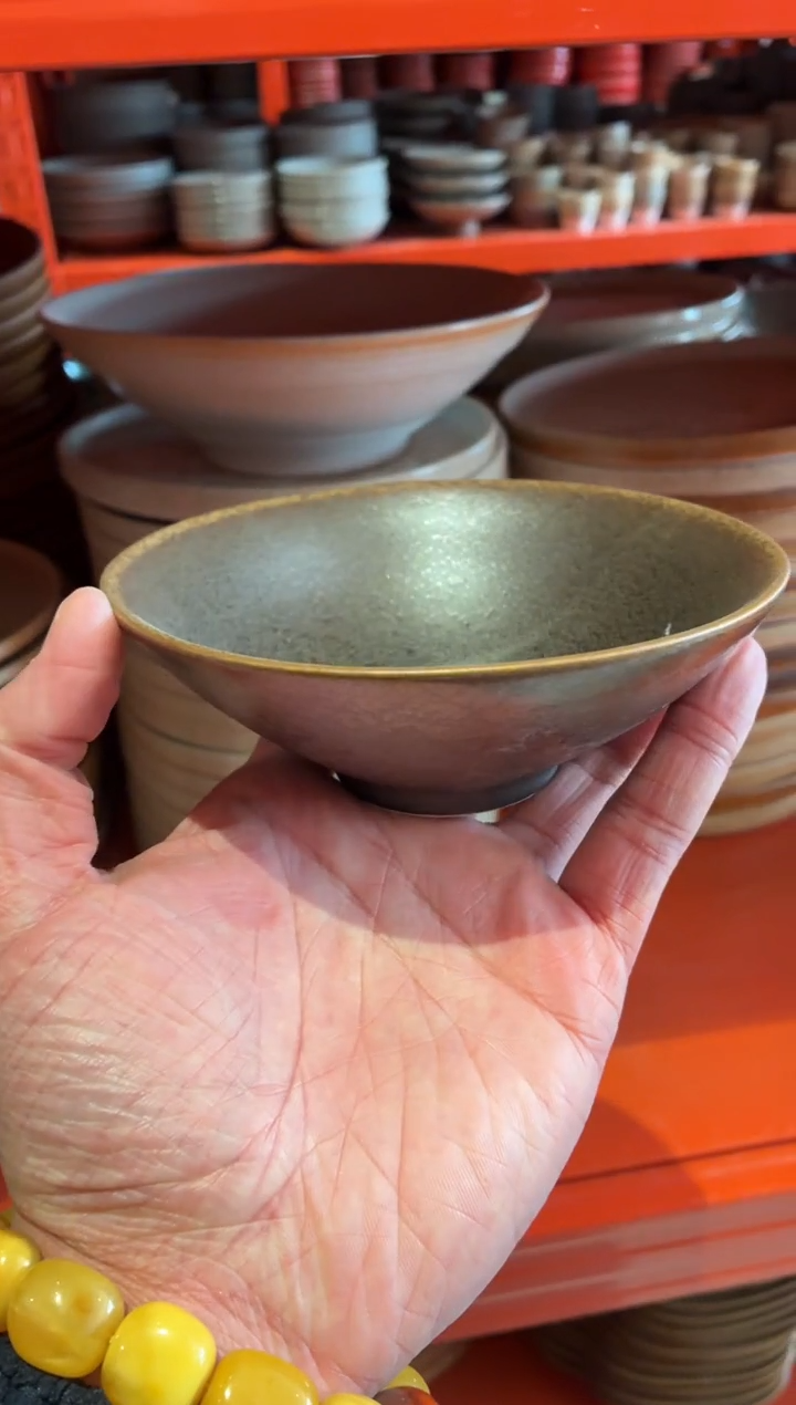 瓷片5寸哑光黑小碗（拍一发二）