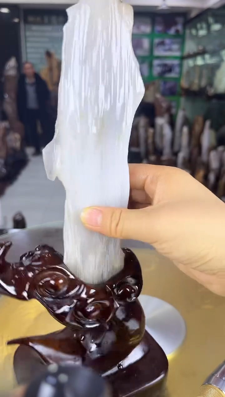 缅甸天然树化玉精品摆件
