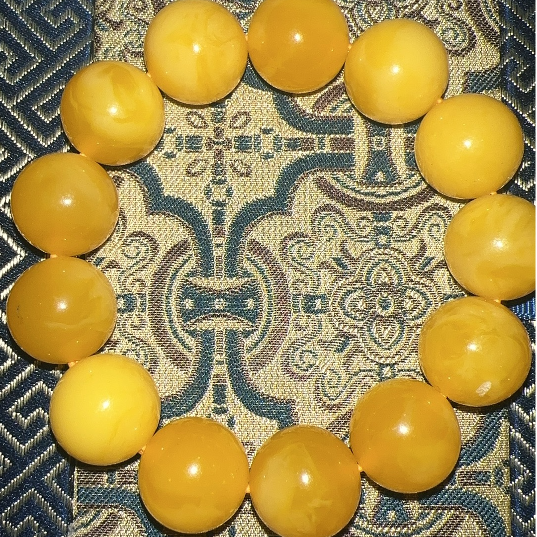 【闪购链接】黄蜜蜡手串