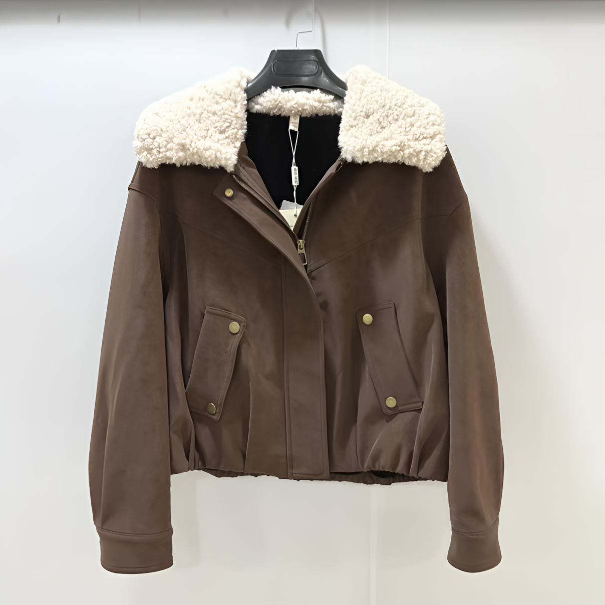 6055 女士派克服（米领）