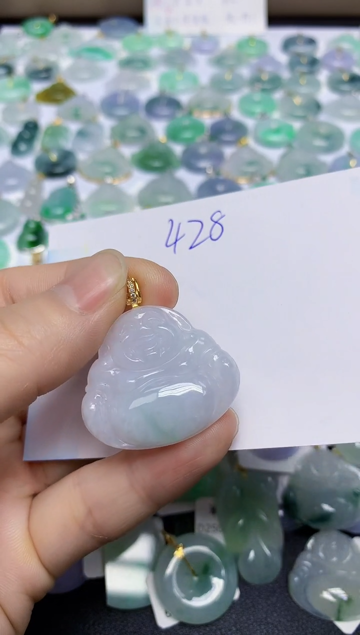 颈饰未镶嵌翡翠天然缅甸翡翠A货翡翠百元以上9元证书费自理