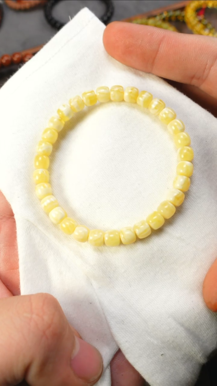 【闪购商品】蜜蜡手链未镶嵌2434/6.5mm红标蜜蜡手串