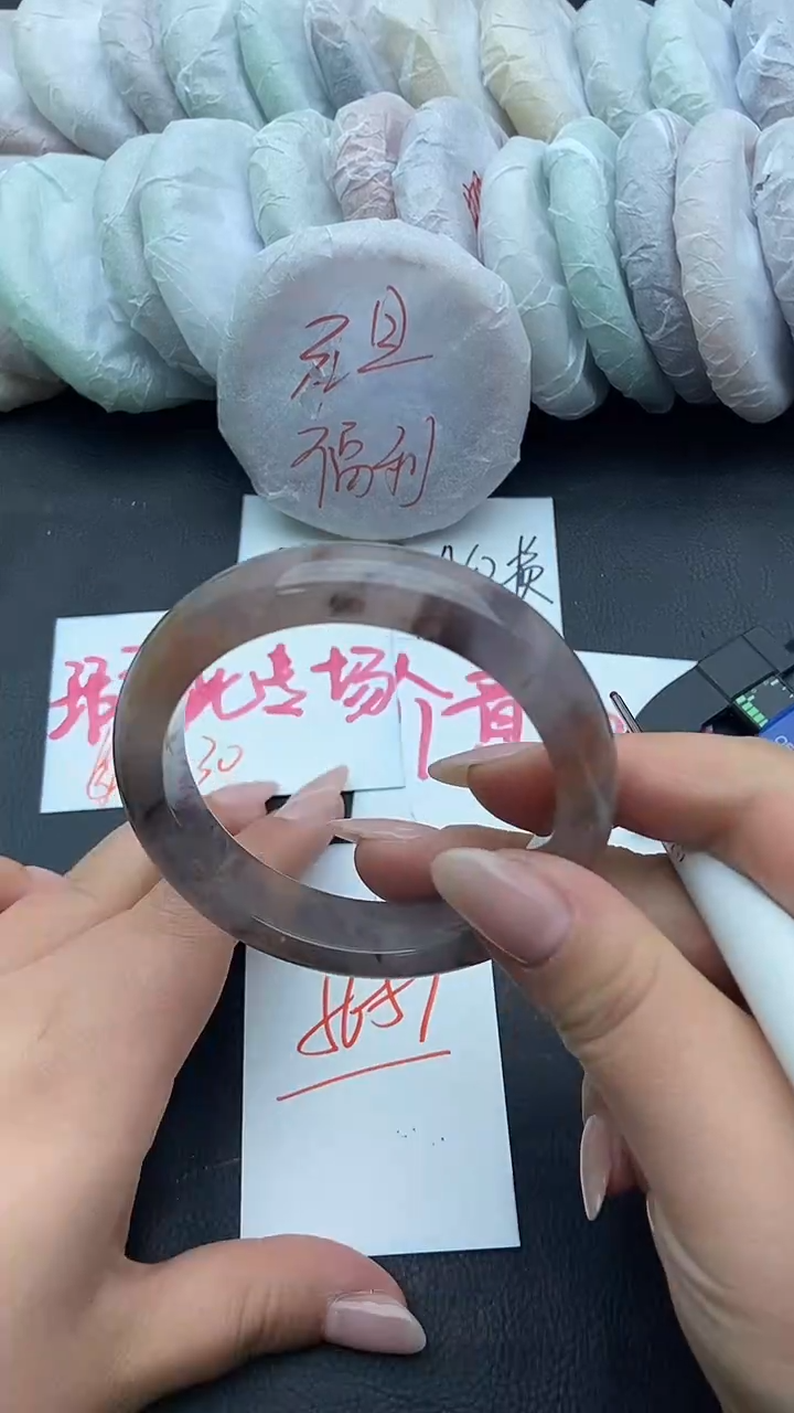 未镶嵌手镯石英质玉瑕疵88+56/57