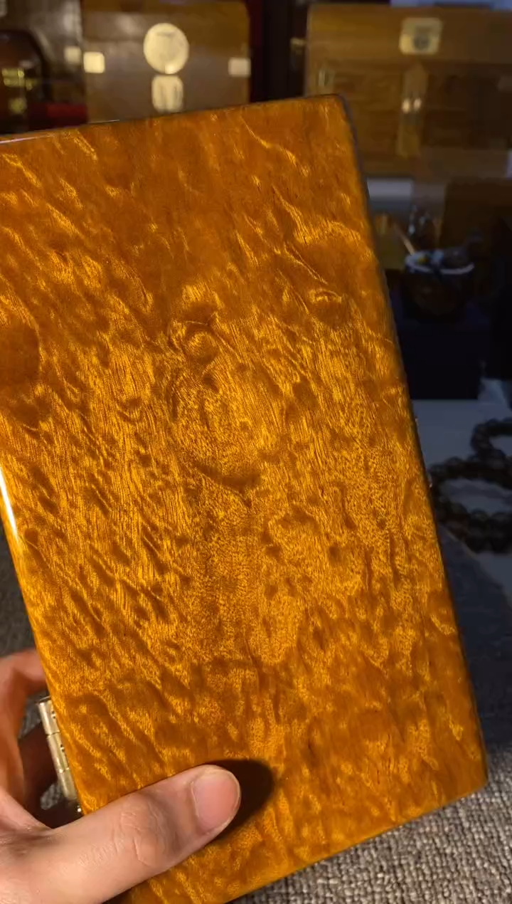 【闪购商品】金丝楠木艺金丝楠首饰盒F2