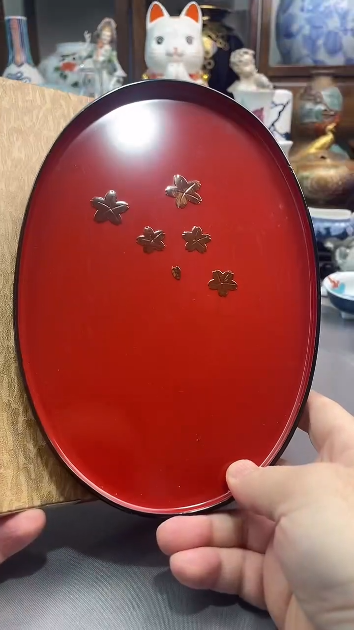 瓷片樱皮细工实木壶承