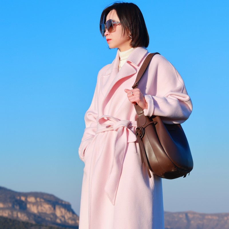 【门店同款】花想容•羊毛大衣（24801812-粉米）