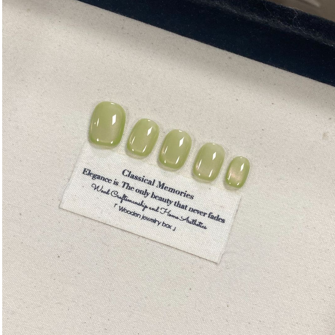 设计师专款【青皮百香果】JD1826纯手工轻奢美甲穿戴甲（送工具包）