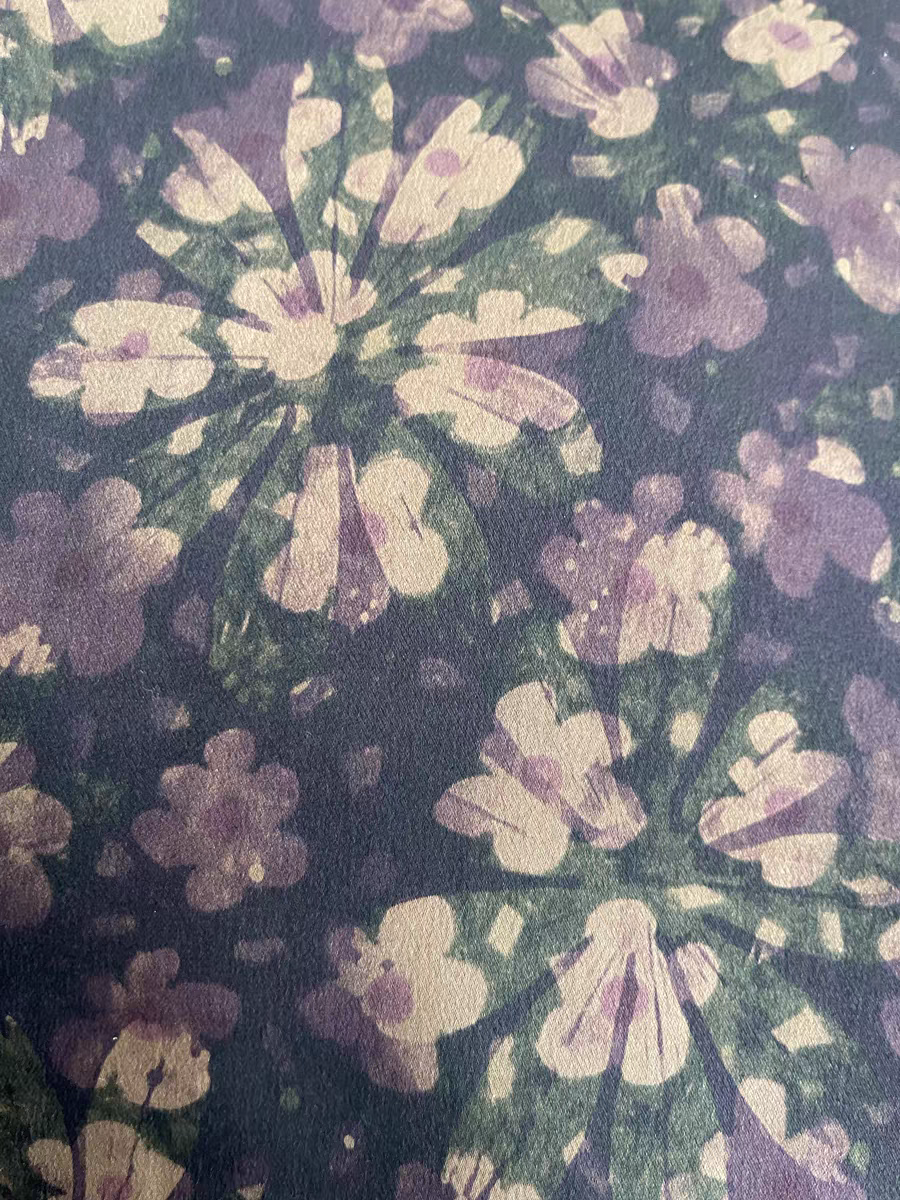 紫黛底扎染风喷绘素缎112幅25姆米