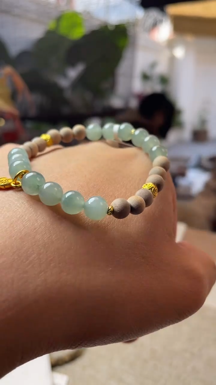 未镶嵌手链翡翠珠串