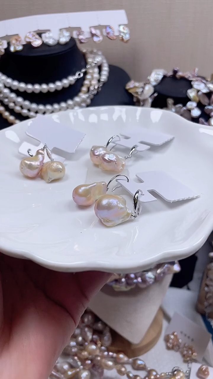 未镶嵌耳饰淡水珍珠【纯恬饰品】（多样性发货发一）