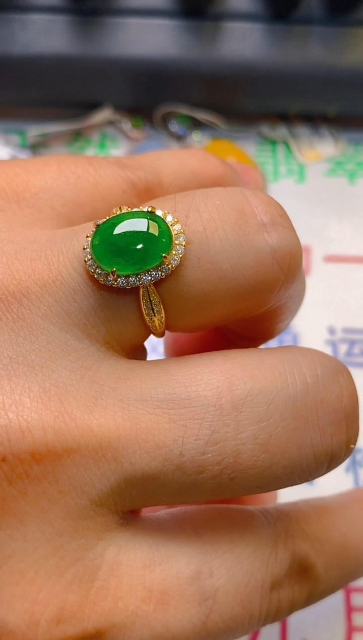 【闪购商品】翡翠耳饰银S925镶嵌天然A货翡翠1