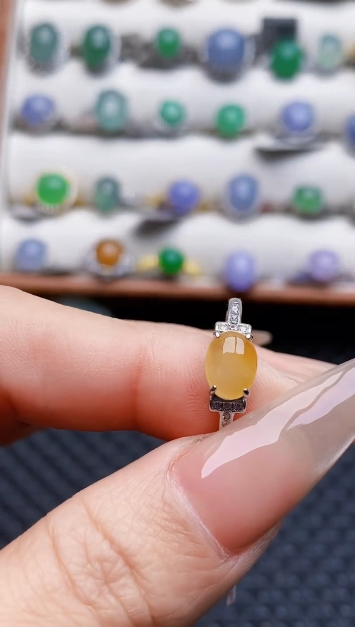 银S925镶嵌戒指翡翠1262