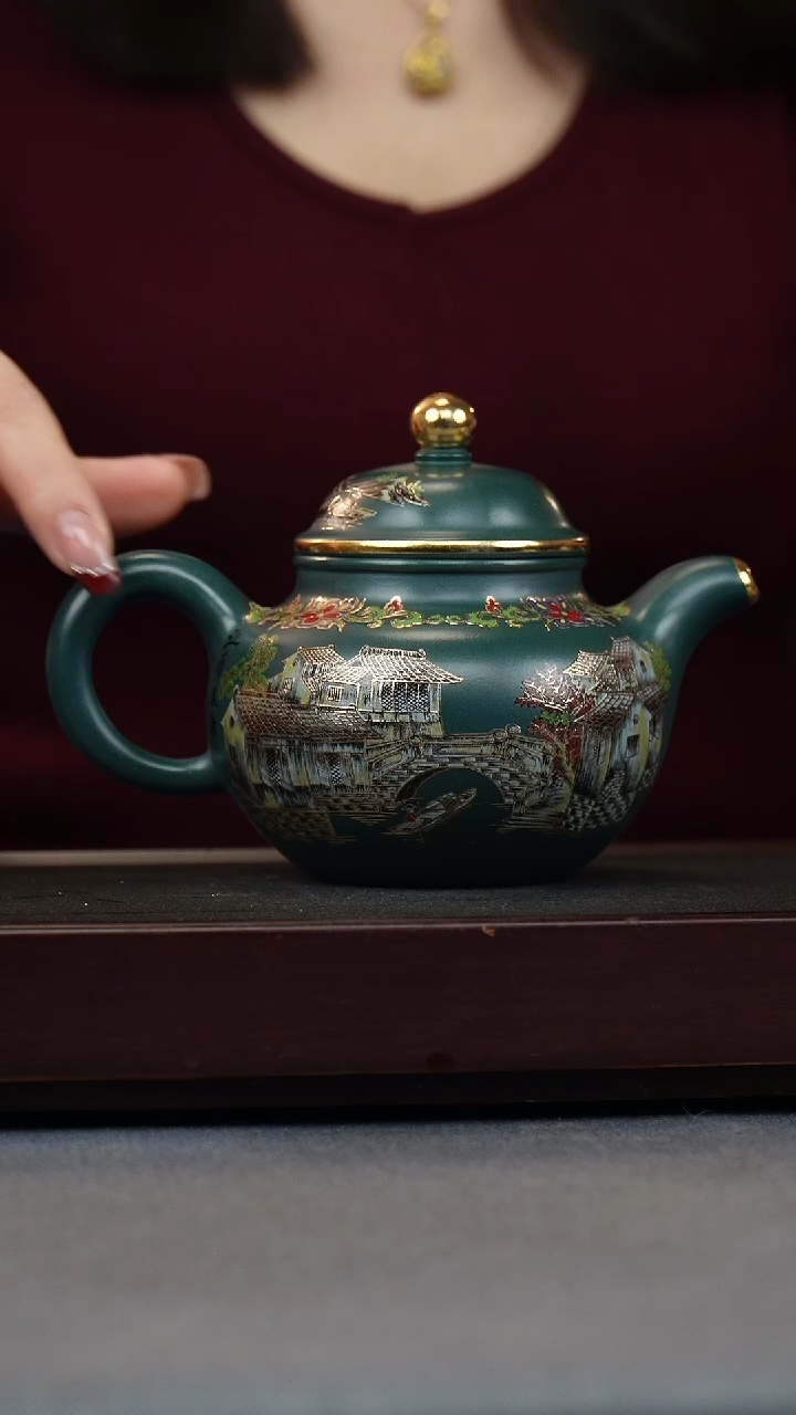 【闪购商品】紫砂茶壶苏门答腊青 古南街 掇球