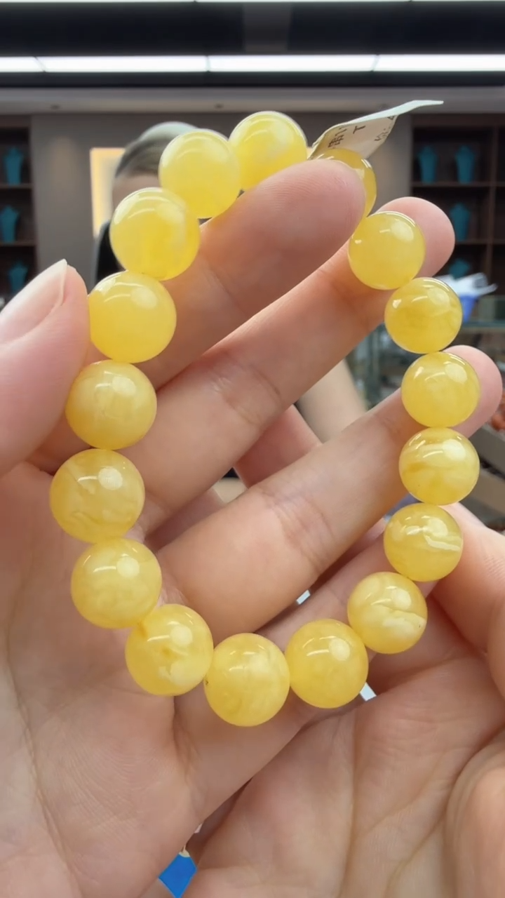 未镶嵌琥珀手链40秒拍号 假一罚三