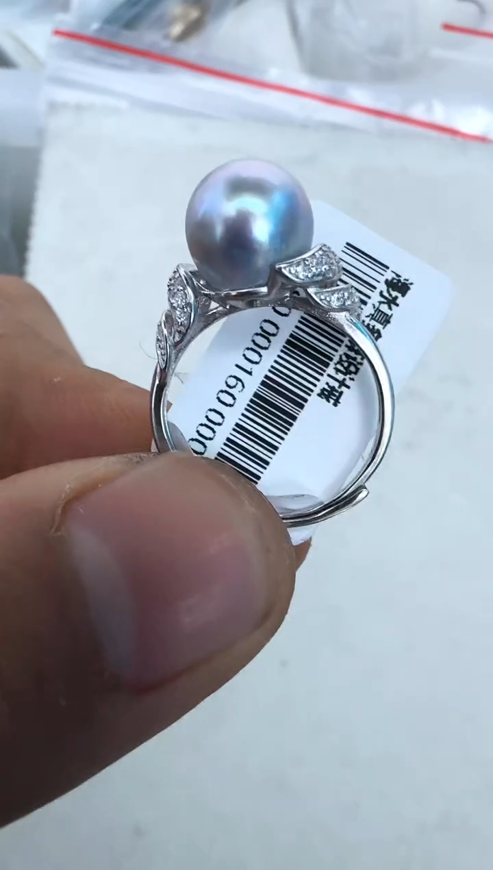 【闪购商品】海水珍珠戒指银S925镶嵌戒指