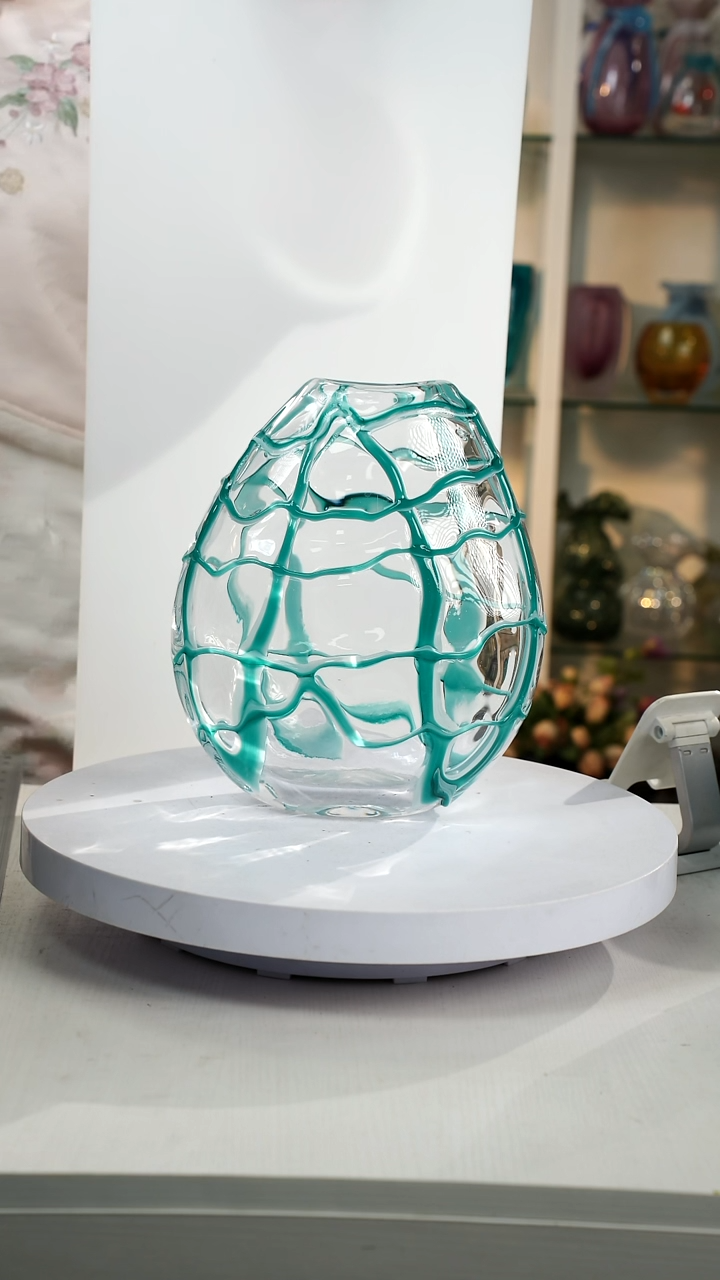 【闪购商品】琉璃【弘扬】高28轻奢琉璃花器微瑕福利