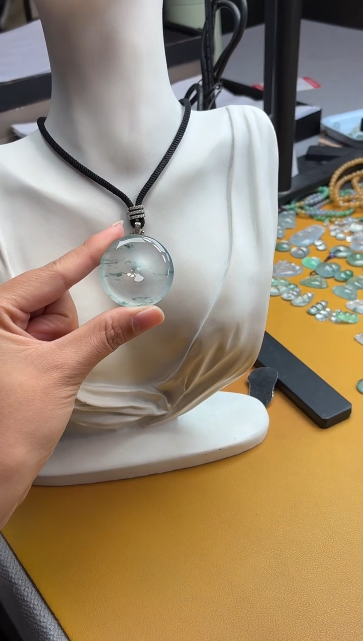 吊坠(不含链)未镶嵌翡翠24 平安扣 34.6 6.7